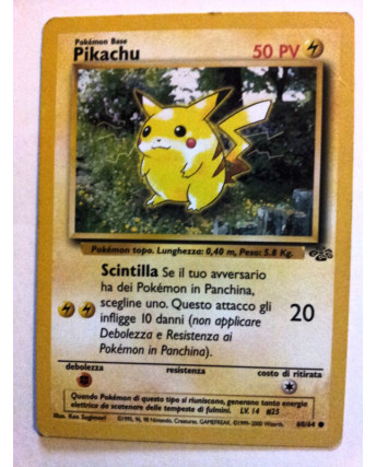 P0056 POKEMON - Pikachu 60/64 * Jungle - IT Comune