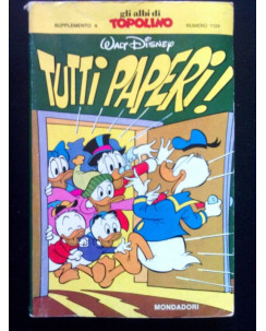 Classici Disney Prima Serie n. 67 TUTTI PAPERI! 1976 bollino ed. Mondadori BO06