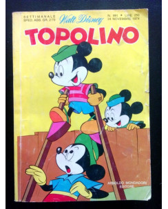 Topolino n. 991 - 24 novembre 1974 - ADESIVI ATLANTIC! - ed. Mondadori