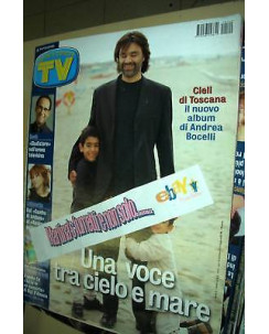Tv Sorrisi e Canzoni 2001 42 Bocelli Ambra Litizzetto ed. Mondadori R15