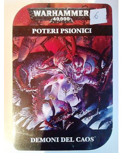 Warhammer 40K: Carte Poteri Psionici - Demoni del Caos * 97-40-02 * AP