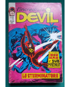 L'Incredibile Devil n. 36 lo sterminatore di Stan Lee ed. Corno