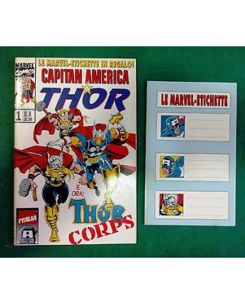 Capitan America e Thor n. 1 - con Gadget Marvel-Etichette! - Marvel Italia