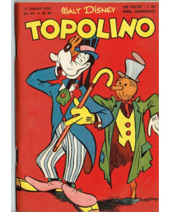 Topolino n.  44 *10 giu 1952 * ed.Walt Disney Mondadori RESTAURATO