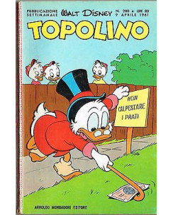 Topolino n. 280 * 9 apr 1961 *FIGURINE e PUNTI ed.Walt Disney Mondadori