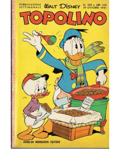 Topolino n. 309 *26 ott 1961 *PUNTI e FIGURINE ed.Walt Disney Mondadori