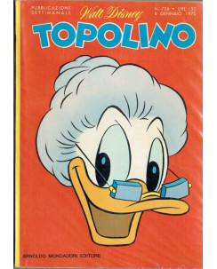 Topolino n. 736 * 4 gen 1970 * ed.Walt Disney Mondadori