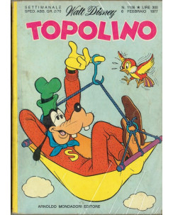 Topolino n.1106  6 feb 1977 ed.Walt Disney Mondadori
