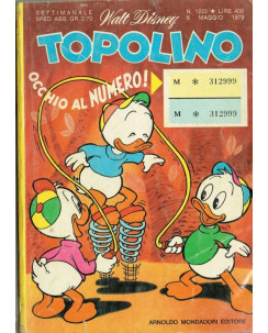 Topolino n.1223 * 6 mag 1979 * ed.Walt Disney Mondadori