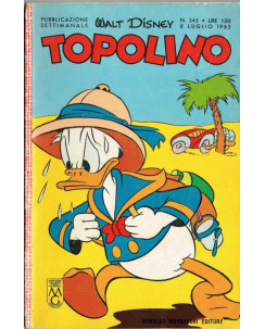 Topolino n. 345 * 8 lug 1962 * NO PUNTI ed.Walt Disney Mondadori (A)