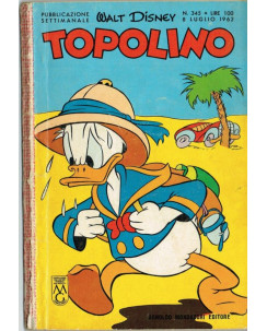 Topolino n. 345 * 8 lug 1962 * PUNTI ed.Walt Disney Mondadori (B)