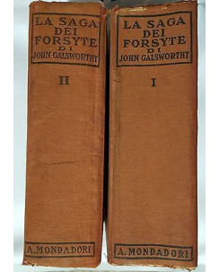 John Galsworthy: La Saga dei Forsyte ed. completa 2 vol. Mondadori 1939 A83