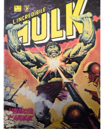 L'Incredibile Hulk n.11 - Il Supereroe della TV! ed. Corno FU03