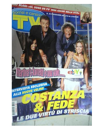 Tv Sorrisi e Canzoni 40 ott. 2008 I. Blasi Queen V. Placido ed. Mondadori R05