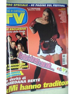 Tv Sorrisi e Canzoni 11 mar. 2008 L. Bertè V. Rossi ed. Mondadori R02