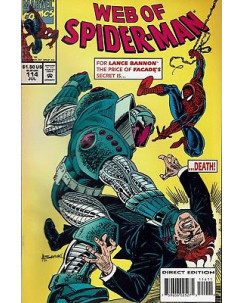 Web of  Spider-Man 114 apr 1994 ed.Marvel Comics lingua originale OL02