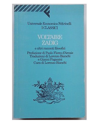 Voltaire: Zadig e altri racconti ed. Feltrinelli A54