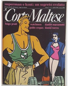 Corto Maltese Anno 7 n. 4 - Pratt, Crepax, Torres INSERTO SUPERMAN WATCHMEN FU02