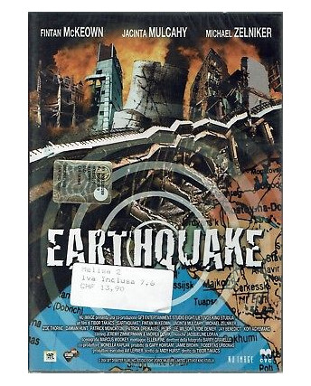 EARTHQUAKE con Mulcahy e Zelkiner DVD NUOVO