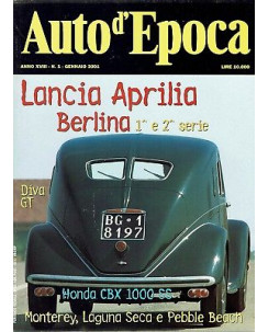 AUTO D'EPOCA  1 gen 2001:Lancia Aprilia Berlina Diva GT Honda CBX 1000SS