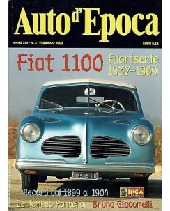 AUTO D'EPOCA  2 feb 2002: Fiat 1100 fuoriserie 1937/1969