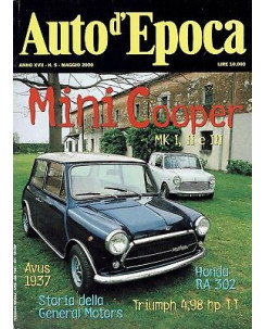 AUTO D'EPOCA  5 mag 2000:Mini Cooper Honda RA302 Avus 1937