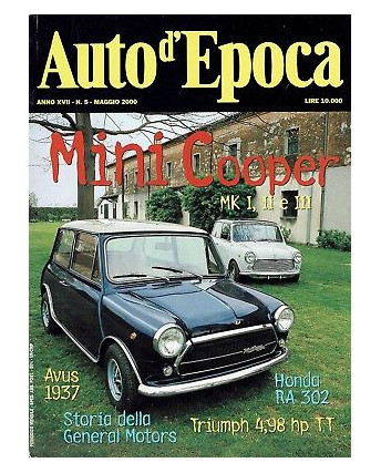 AUTO D'EPOCA  5 mag 2000:Mini Cooper Honda RA302 Avus 1937