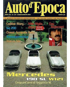 AUTO D'EPOCA  7/8 lug ago 2002: MErcedes 190 Clay Regazzoni Mille Miglia