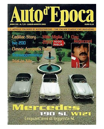 AUTO D'EPOCA  7/8 lug ago 2002: MErcedes 190 Clay Regazzoni Mille Miglia
