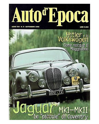 AUTO D'EPOCA  9 set 1999:Hitler e la Volkswagen MaggiolinoJaguar MKI