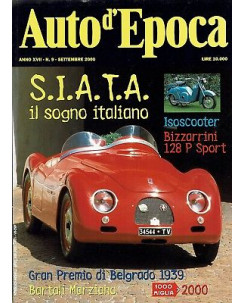 AUTO D'EPOCA  9 set 2000:SIATA Isoscooter Bizzarrini 128