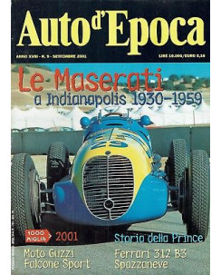 AUTO D'EPOCA  9 set 2001:Le Maserati a  Indianapolis 1930/59 Ferrari 312 B3