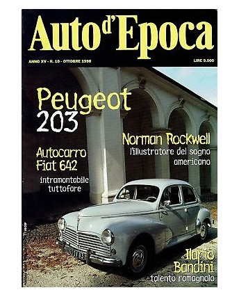 AUTO D'EPOCA 10 ott 1998:Peugeot 203 Fiat 642