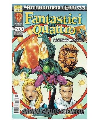 Fantastici Quattro n.200 con POSTER ed.Marvel il ritorno degli eroi 33
