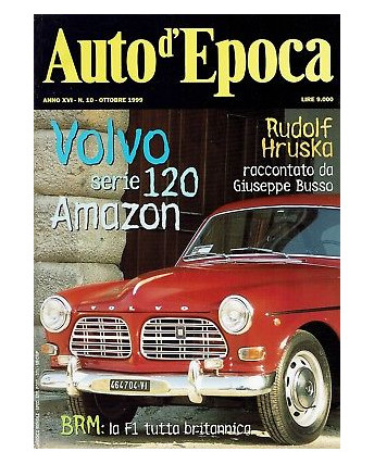 AUTO D'EPOCA 10 ott 1999:Volvo 120 Amazon BRM la F1 britannica