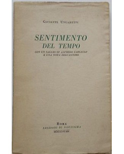 Giuseppe Ungaretti: Sentimento nel tempo ed. Di Novissima 1936 A98