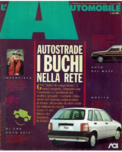 L'Automobile n.456 gen 1988Fiat Tipo,Federico Fellini ed.Automobile