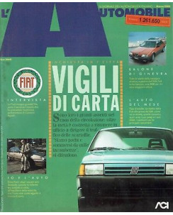 L'Automobile n.458 mar 1988 Fiat UNO,Gino Paoli,Alfa 164 ed.Automobile