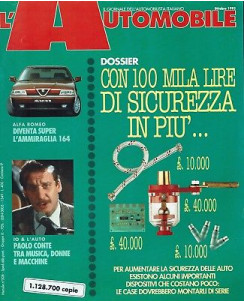 L'Automobile n.508 ott1992 Alfa 164,Twingo,A112 ed.Automobile