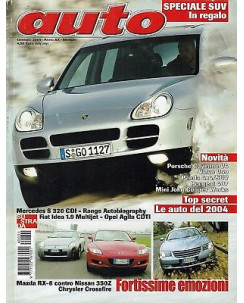 Auto n. 1 gen 2004 VW Golf R32 Porsche Cayenne Saab 9.3 ed.Conti