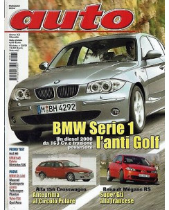 Auto n. 5 mag 2004 BMW serie 1 Super GTI Megane Alfa 156 ed.Conti