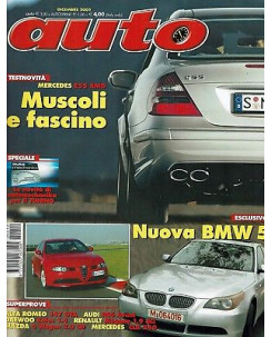Auto n.12 dic 2002 BMW 5 Alfa 147 GTA Audi R56 Mercedes CLK ed.Conti