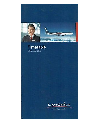 Timetable LA LanChile aug 1998 flight schedule A92