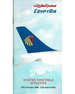 Timetable MS EGYPTAIR 25 oct 1998 27 mar 1999 flight schedule A92