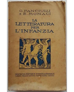 G. Fanciulli, E. Monaci: La Letteratura per l'Infanzia S. Ed. Intern. 1941 A93