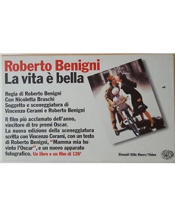 007 VHS Roberto Benigni La vita e' bella - Libro + VHS Einaudi