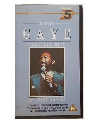 018 VHS Marvin Gaye Greatest Hits 24 Tracks - PG CFV 02472 1987