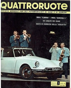 Quattroruote  36 - 1 gen 1959 Flaminia Bianchina Giulietta ed.Domus