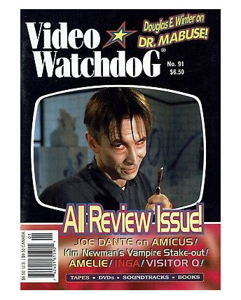 Video Watchdog  91 guide to Fantastic video:Amelie,Visitor Q,Dr Mabuse A94