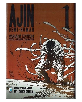 Ajin Demi-Uman 1 di Miura, Sakurai variant cover G. Camuncoli ed. Star Comics